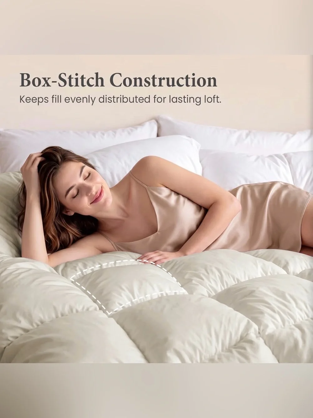 Joysoul Goose Feather Down Comforter Duvet Queen